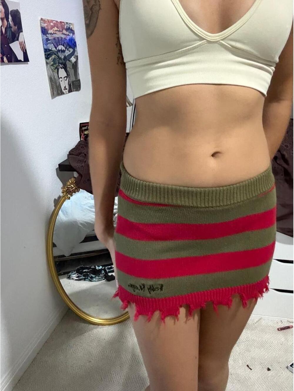 Dolls Kill Women's Multi and Red Skirt